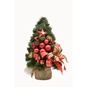 Choinka stożkowa dekorowana 40 cm RED - zdjęcie 2