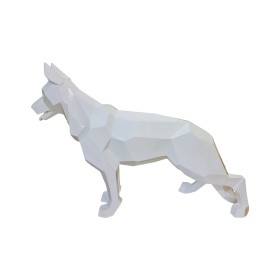 Figura Owczarek Geometryczny Pop-Art Arctic White wysoki połysk żywica H: 90cm - zdjęcie 2