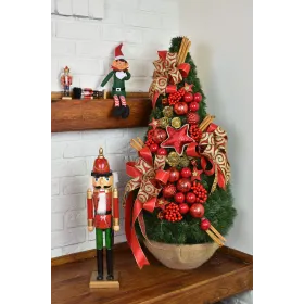 Stożek dekorowany 90 cm RED - zdjęcie 3
