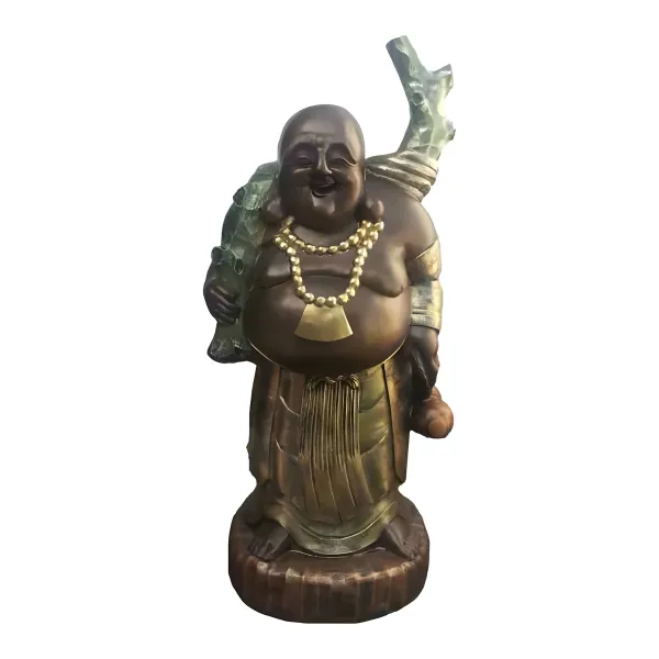 Figura dekoracyjna Śmiejący się Budda wym. 125×70cm z żywicy