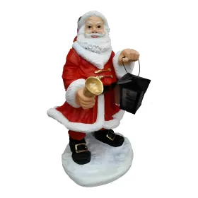 Figura dekoracyjna Św. Mikołaj z latarnią H: 65cm z żywicy - zdjęcie 2