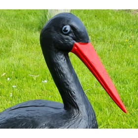 Figura ozdobna BOCIAN DUŻY H: 88cm czarny ogrodowa - zdjęcie 5