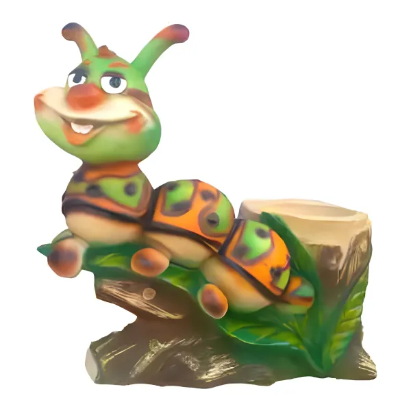 Figura dekoracyjna Gąsienica z donicą H: 50cm z żywicy