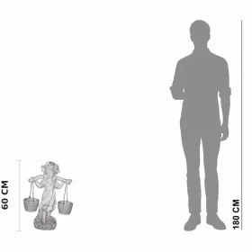 Figura ogrodowa Nosiwoda dziewczyna H: 60cm betonowa - zdjęcie 2