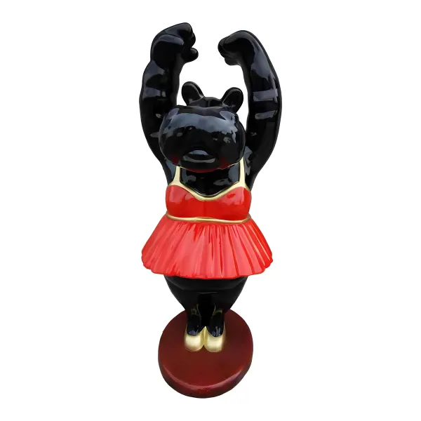 Figura dekoracyjna Hipopotam baletnica wym. 93×43cm z żywicy