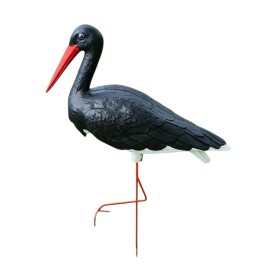 Figura ozdobna BOCIAN DUŻY H: 88cm czarny ogrodowa - zdjęcie 9
