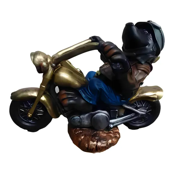 Figura dekoracyjna Motocyklista H: 84cm z żywicy
