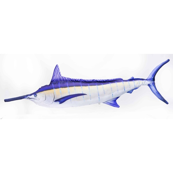 Poduszka dekoracyjna ryba Marlin z żółtą pręgą 200 cm maskotka