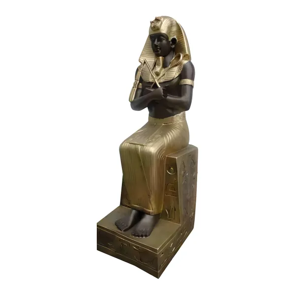 Figura dekoracyjna Faraon na tronie H: 125cm z żywicy