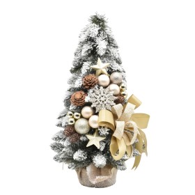 Choinka stożkowa dekorowana ośnieżona 50 cm PROSECCO - zdjęcie 1