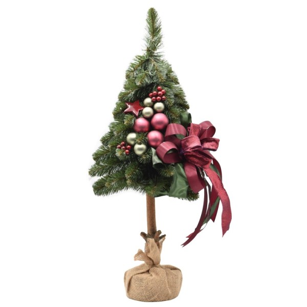 Choinka na kołeczku dekorowana 65 cm RUBY