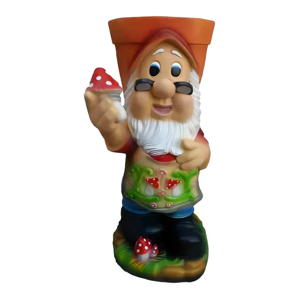 Figura dekoracyjna Krasnal z grzybem H: 75cm z żywicy