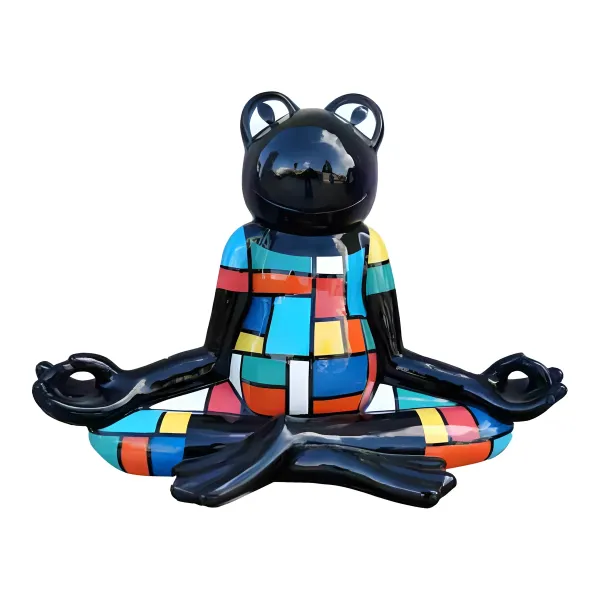 Figura dekoracyjna Żaba joga H: 55cm z żywicy