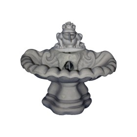 Mała fontanna ogrodowa F43 H: 35 cm biały cement - zdjęcie 2