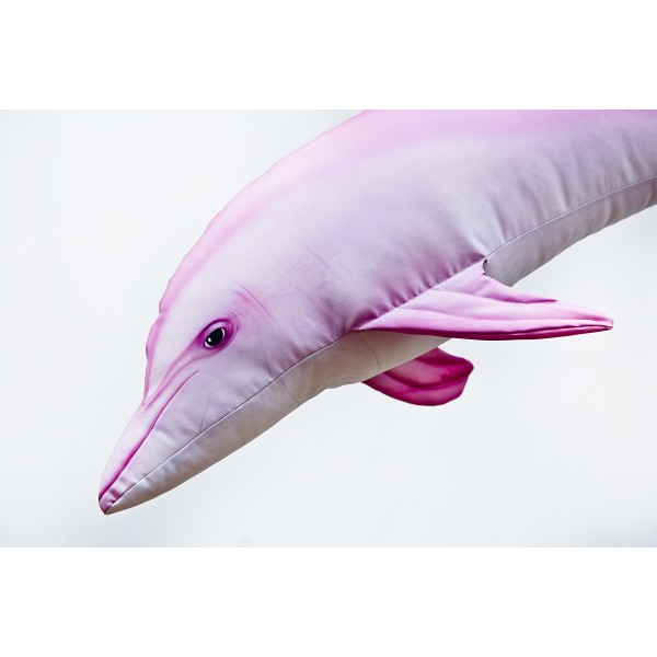 Poduszka dekoracyjna ryba Delfin butlonosy różowy 125 cm maskotka