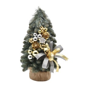 Choinka stożkowa dekorowana srebrzysta 40 cm GOLDEN FROST - zdjęcie 1