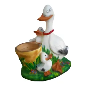 Figura dekoracyjna Gęś z pisklętami H: 52cm z żywicy - zdjęcie 2