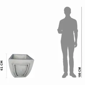 Figura ogrodowa Wazon Duży Kwadrat H: 61cm betonowa - zdjęcie 2