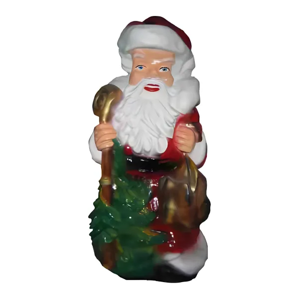 Figura dekoracyjna Św. Mikołaj z choinką H: 78cm z żywicy