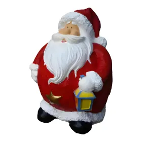 Figura dekoracyjna Św. Mikołaj z latarnią H: 79cm z żywicy - zdjęcie 2