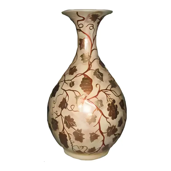 Figura dekoracyjna Wazon z winoroślą H: 92cm z żywicy