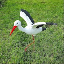 Figura ozdobna ogrodowa BOCIAN LECĄCY H: 75cm do ogrodu