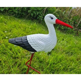 Figura ozdobna ogrodowa BOCIAN MAŁY H: 46cm do ogrodu - zdjęcie 4