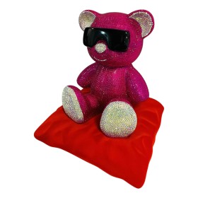 Figura dekoracyjna Miś różowy Glamoure 28.000 lśniących cyrkonii oklejany ok. 100h! - zdjęcie 3
