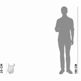 Figura ogrodowa Głowa Psa Bulterier H: 29cm betonowa - zdjęcie 2