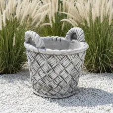 Figura ogrodowa Koszyk wiklinowy H: 36cm betonowa