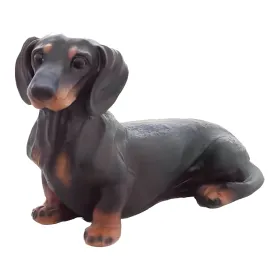 Figura dekoracyjna Pies jamnik leżący H: 22cm z żywicy - zdjęcie 2