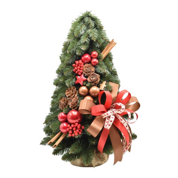 Choinka stożkowa dekorowana 60 cm COZY