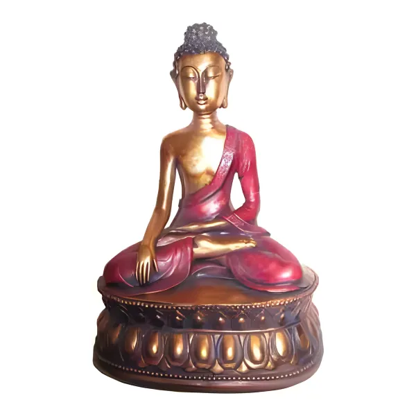 Figura dekoracyjna Budda siedzący H: 33cm z żywicy