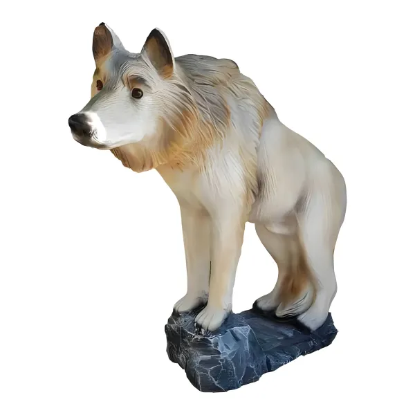 Figura dekoracyjna Wilk H: 70cm z żywicy