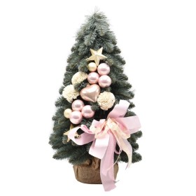 Choinka stożkowa dekorowana srebrzysta 50 cm DOLCE - zdjęcie 1