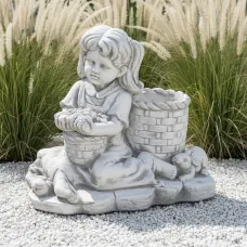 Figura ogrodowa Donica Dziewczynka siedząca H: 45cm betonowa