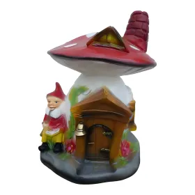 Figura dekoracyjna Domek z krasnoludkiem H: 75cm z żywicy - zdjęcie 2