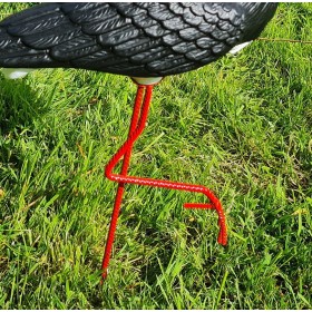 Figura ozdobna ogrodowa BOCIAN MAŁY H: 46cm czarny do ogrodu - zdjęcie 5