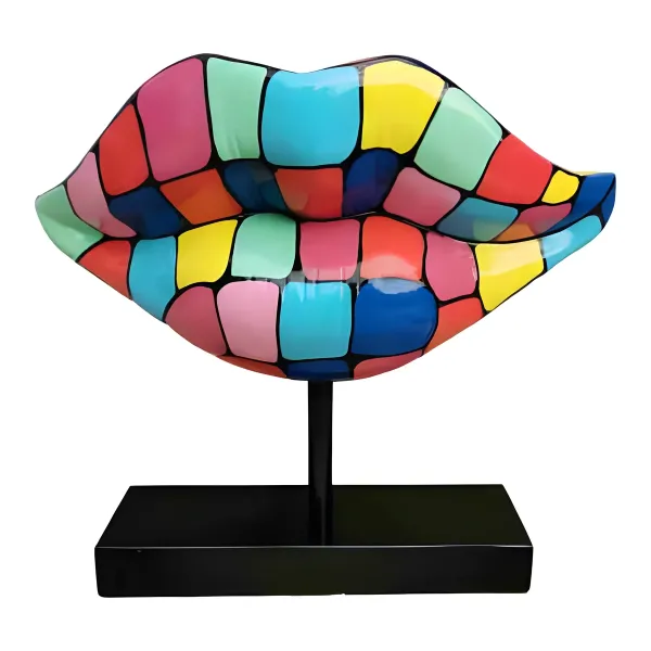Figura dekoracyjna Usta dekoracyjne wym. 45×47cm z żywicy