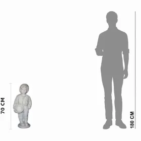 Figura ogrodowa Chłopak H: 70cm betonowa - zdjęcie 2