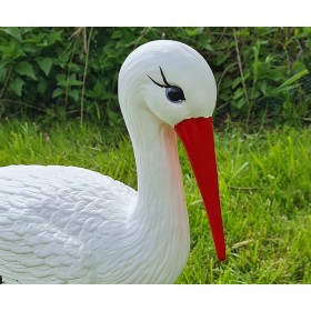 Figura ozdobna ogrodowa BOCIAN ŚREDNI H: 75 cm do ogrodu - zdjęcie 7
