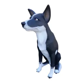 Figura dekoracyjna Pies basenji siedzący H: 75cm z żywicy - zdjęcie 2