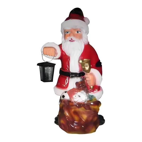 Figura dekoracyjna Św. Mikołaj z latarnią H: 80cm z żywicy
