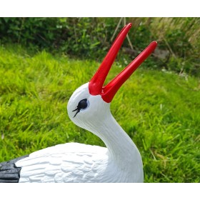 Figura ozdobna ogrodowa BOCIAN KLEKOT H: 57cm do ogrodu - zdjęcie 3