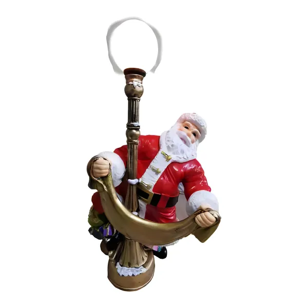 Figura dekoracyjna Św. Mikołaj zawieszany H: 70cm z żywicy