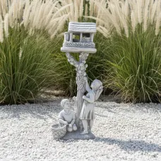 Figura ogrodowa Dzieci z karmnikiem H: 140cm betonowa
