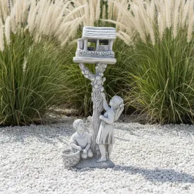 Figura ogrodowa Dzieci z karmnikiem H: 140cm betonowa - zdjęcie 1