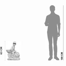 Figura ogrodowa Chłopak na rowerze H: 63cm betonowa - zdjęcie 2