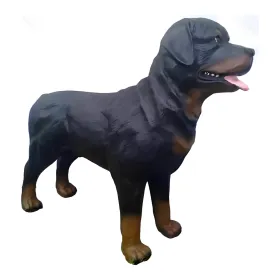 Figura dekoracyjna Pies rottweiler stojący wym. 50×80cm z żywicy - zdjęcie 2