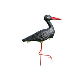 Figura ozdobna ogrodowa BOCIAN MAŁY H: 46cm czarny do ogrodu - zdjęcie 8